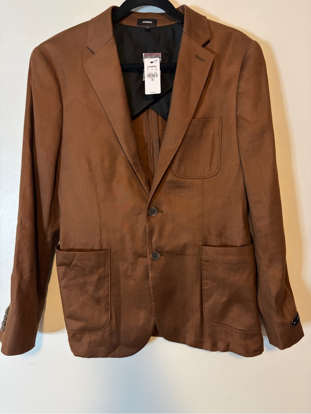 Express Men's Rust-Brown Two-Button Sport Coat 38S